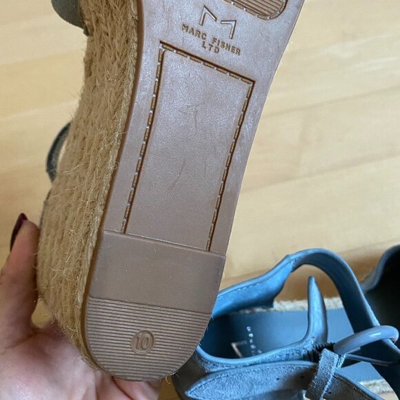 𝅺MARC Fisher Espadrilles "Alida" Blue New Sz 10 - Picture 7 of 9